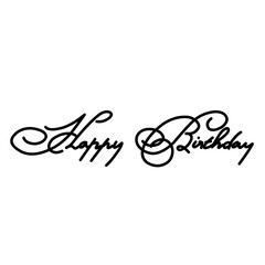 Happy Birthday lettering