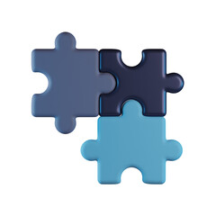 Fototapeta premium Puzzle Block 3D Icon