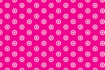 abstract seamless white polka pattern vector with pink background.