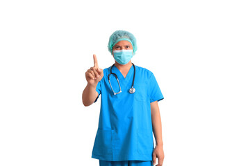 male doctor wearing blue suit