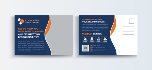 Cleaning service Marketing material Postcard Template | EDDM Postcard Template Design,