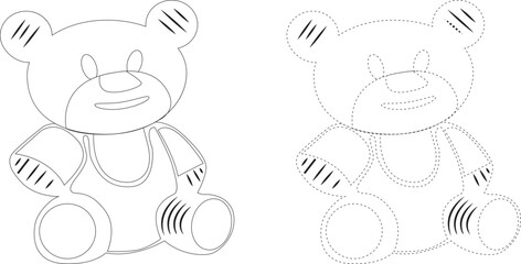bear line art drawing