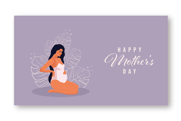 Mothers day greeting card template
