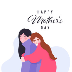 Mothers day greeting card template