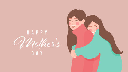 Mothers day greeting card template