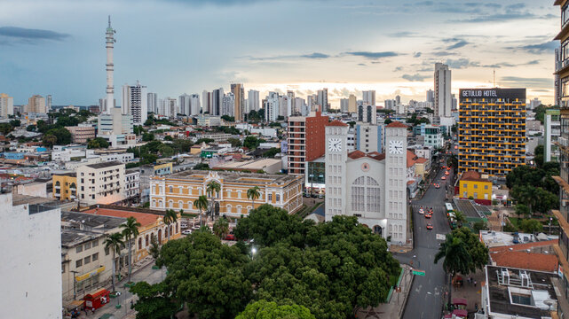 Fotografia a&eacute;rea de &aacute;rea urbana de Cuiab&aacute;, capital do Mato Grosso