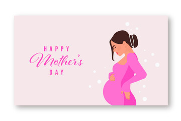 Mothers day greeting card template