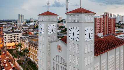 Fotografia a&eacute;rea de &aacute;rea urbana de Cuiab&aacute;, capital do Mato Grosso