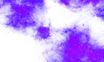 Blue Watercolor painted abstract texture transparent background