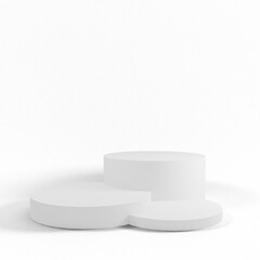 Product display Stand Podium step for showcase, advertisement, social media post, isolated on transpasrent background. 3d render