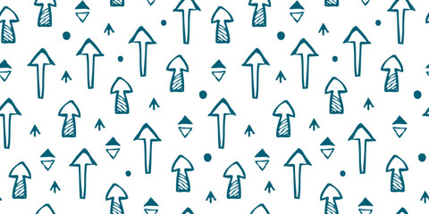 手描きの矢印パターン シームレスな背景素材