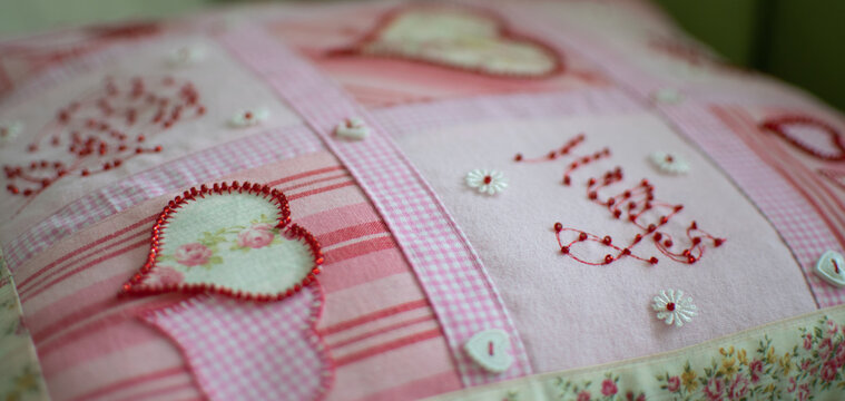 close up of a pillow