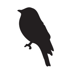 横向きの小鳥のシルエットアイコン