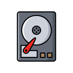 hard disk drive icon vector design template in white background