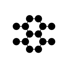 Atom, Molecule Icon - Vector, Sign and Symbol for Design, Presentation, Website or Apps Elements.   