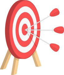 Target with three arrows, three steps or options infographics