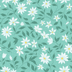 Abstract floral seamless pattern. Vector illustration background