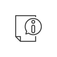 Information document line icon