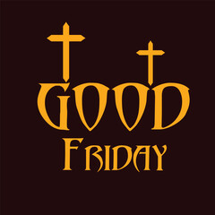 Vector illustration of a Background for Good Friday. Christian holiday.