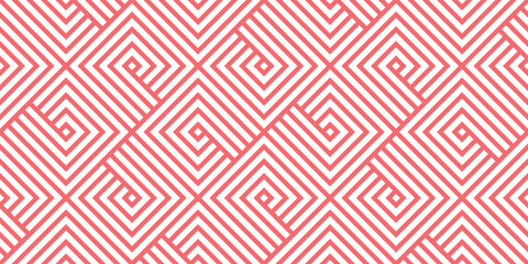 Abstract geometric pattern with stripes, lines. Seamless vector background. White and pink ornament. Simple lattice graphic design