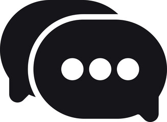 The speech bubble conversation icon is a graphic symbol used to represent communication, dialogue, or conversation in various contexts such as mobile apps, messaging platforms, and social media