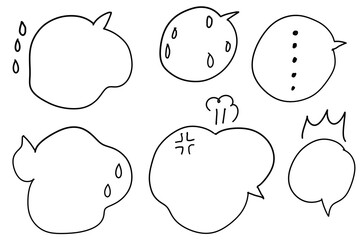 表情のある吹き出しセット