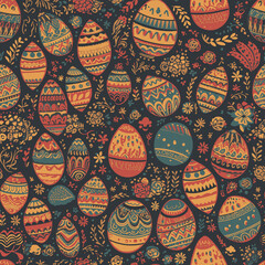 Easter pattern 2D created with generative AI