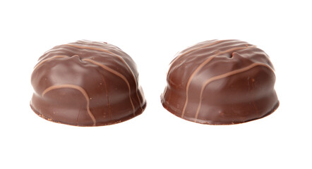 Chocolate candy isolated on white background