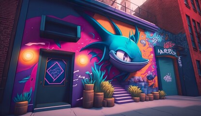 Graffiti and street art (ai generate)