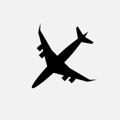 Fototapeta na wymiar Plane Icon. Aircraft Symbol - Vector. 