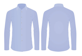 Blue long sleeve shirt. vector illustration