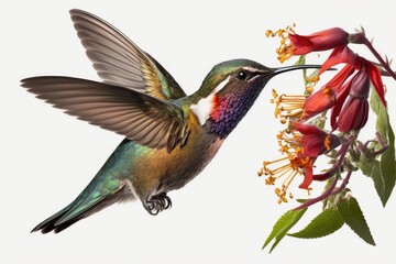 hummingbird and flower