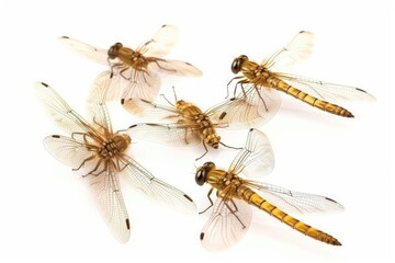 Fototapeta na wymiar dragonfly on white background