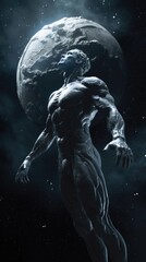 Greek Mythology ,Prometheus' Fire Theft, Dark Ambiance background. Gen AI