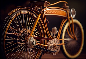 Fototapeta na wymiar Vintage bicycle. Generative AI