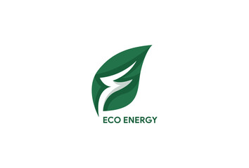 Illustration Vector graphic of Eco energy fit for bolt ,power green natural energy design etc.
