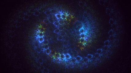 3D rendering abstract multicolor technology fractal light background