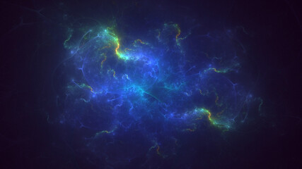 3D rendering abstract multicolor technology fractal light background