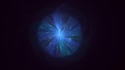 3D rendering abstract round hole light background