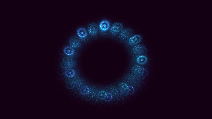 3D rendering abstract round light background