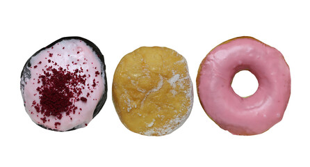 Mix Donut of round shape made with delicious bread and cream.