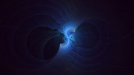 3D rendering abstract colorful fractal light background