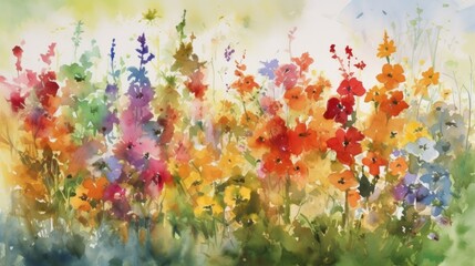 Obraz na płótnie Canvas flower garden illustrations, ai art