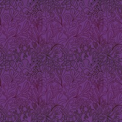 Summer abstract doodle ocean floral seamless coral pattern for fabrics and packaging and wrapping paper