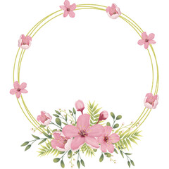 Pink Cherry blossom wreath