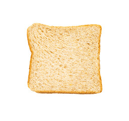 Slice of tasty white bread texture isolated