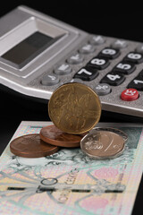 20 CZK coin and 100 CZK banknote