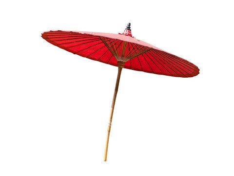 red umbrella isolated 