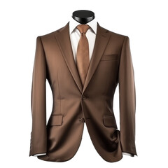 brown suit isolated on white