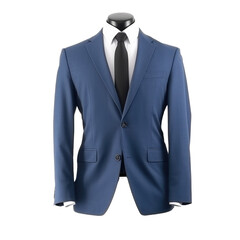 blue suit isolated on white